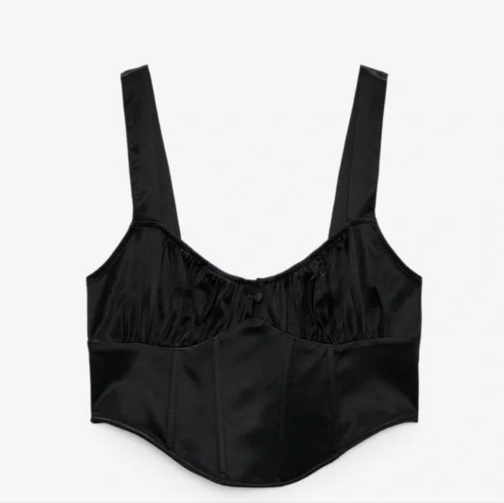 Zara Women's Stain Black Corset Size Medium